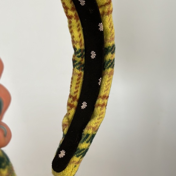 Lele Sadoughi Lemon Plaid Flannel Knotted head band New with tag - Picture 6 of 7